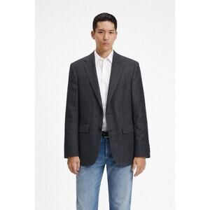 Hugo Boss The James4 Sport Coat Blazer Jacket 42R Wool 2 Button Windowpane Plaid